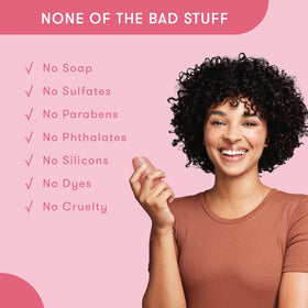 HIBAR Curl Shampoo Bar solid formula is silicone-free and color-safe.