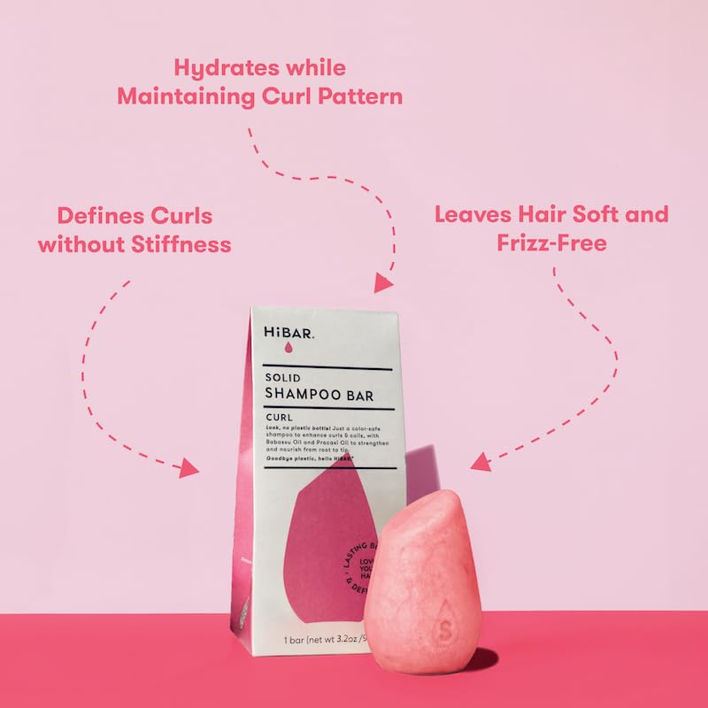 HIBAR Curl Shampoo Bar soft-lather for gentle cleansing of textured hair.