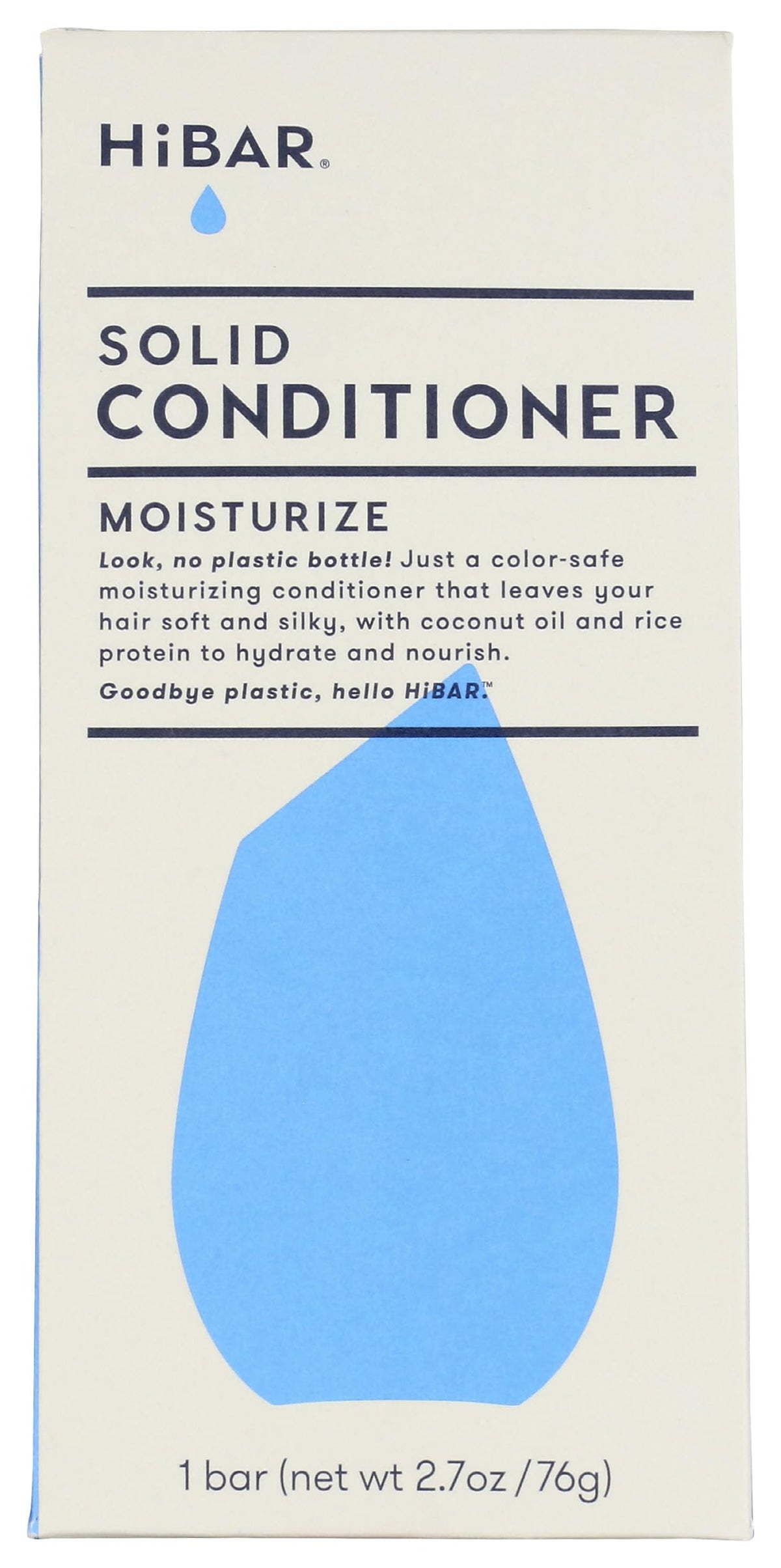 HiBAR Moisturize Bar for dry hair and frizz, smoothing results.