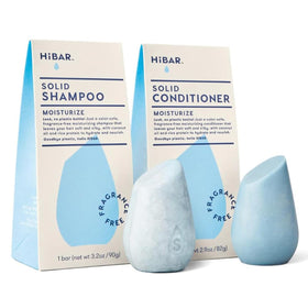 HIBAR Moisturize shampoo bar, fragrance-free formula, gentle cleanse for sensitive scalps.