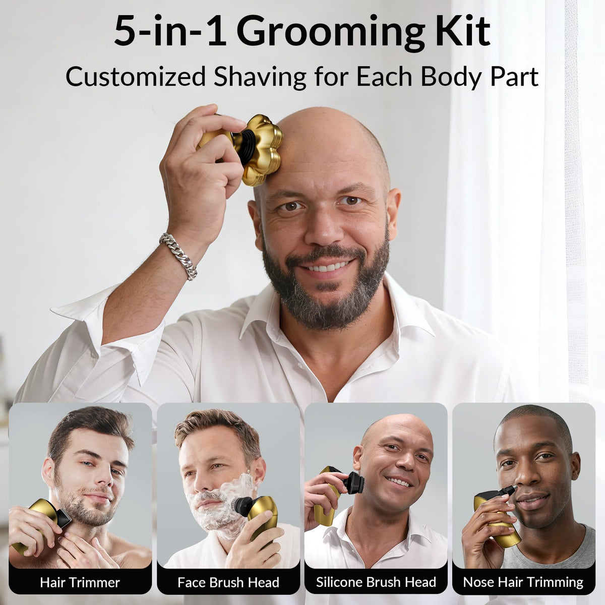 HiBig 5-in-1 grooming kit includes shaver and trimming tools