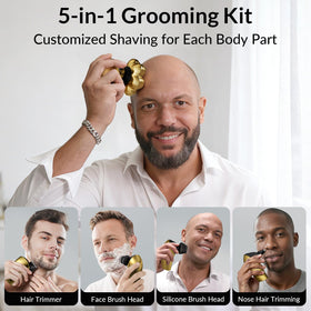 HiBig 5-in-1 grooming kit includes shaver and trimming tools