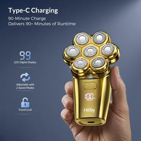 HiBig 7D floating shaving head follows contours for smooth contact
