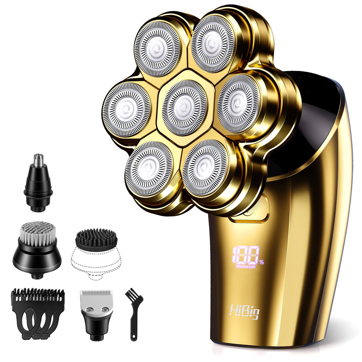HiBig head shaver with 7D arc concave blade for close bald shaving
