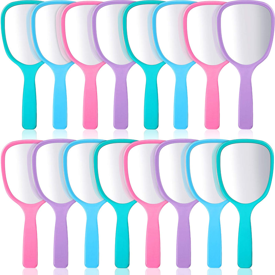 Hicarer handheld mirror blue front view for quick makeup checks on the go