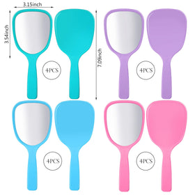 Hicarer handheld mirror blue handle, convenient grooming companion during daily routines