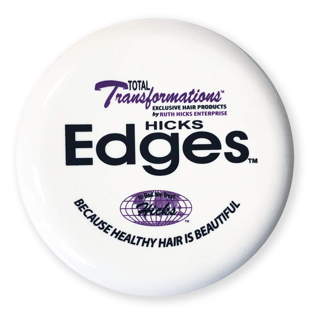 Hicks Edges Pomade 4oz jar closeup showing edge control