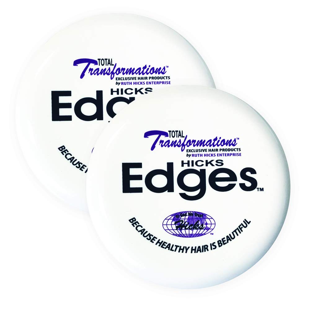 Hicks Total Transformations Edges Pomade jar front view for edge control.
