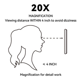 HIEEY vanity mirror in 360° rotation for flexible viewing angles.