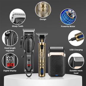 HIENA PRO aluminium foil shaver for close, skin-friendly shaving