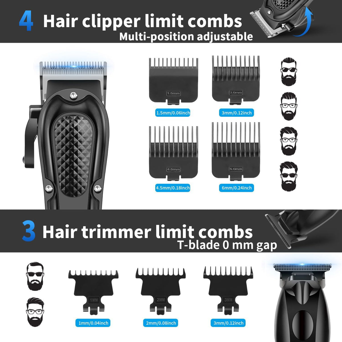 HIENA PRO beard trimmer small blade for detailed shaping