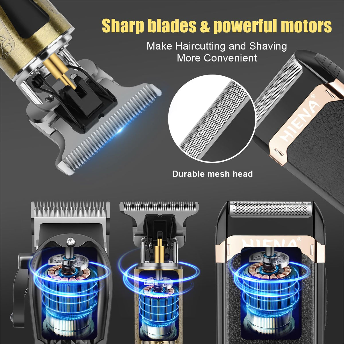 HIENA PRO cordless hair cutting kit enables versatile, mess-free grooming