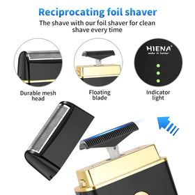 HIENA PRO foil shaver head for smooth edge work around jawline