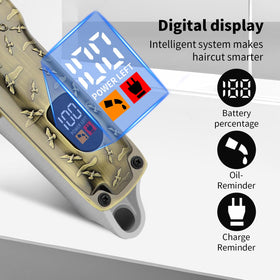 Hiena Pro Smart LED display shows battery status and reminders.