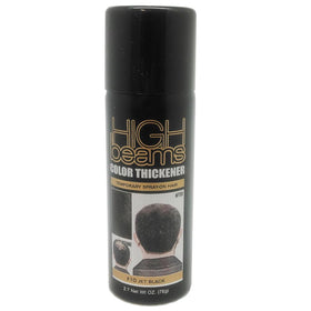 High Beams Color Thickener hair strand in black shade for visible volume.