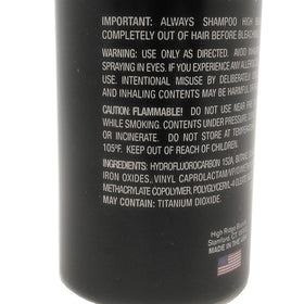 High Beams Color Thickener hands applying spray for immediate styling result.