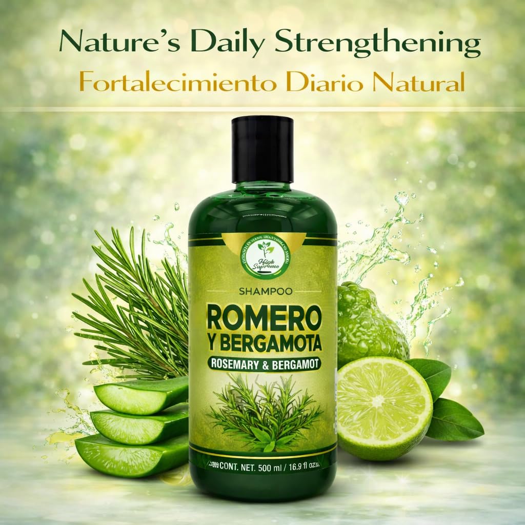 HIGH SUPREME Aloe Vera Shampoo ingredients close-up highlighting hydrating, soothing properties for hair.