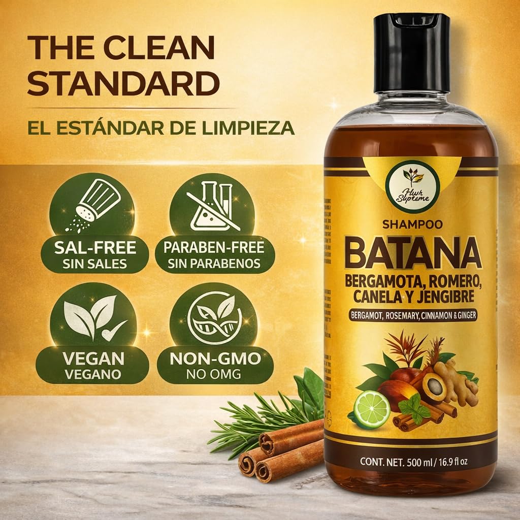 HIGH SUPREME Batana Oil Shampoo bottle-dispense emphasizes easy daily use.