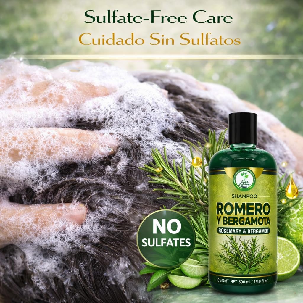 HIGH SUPREME Sulfate-free shampoo packaging showcasing gentle cleansing without harsh chemicals.