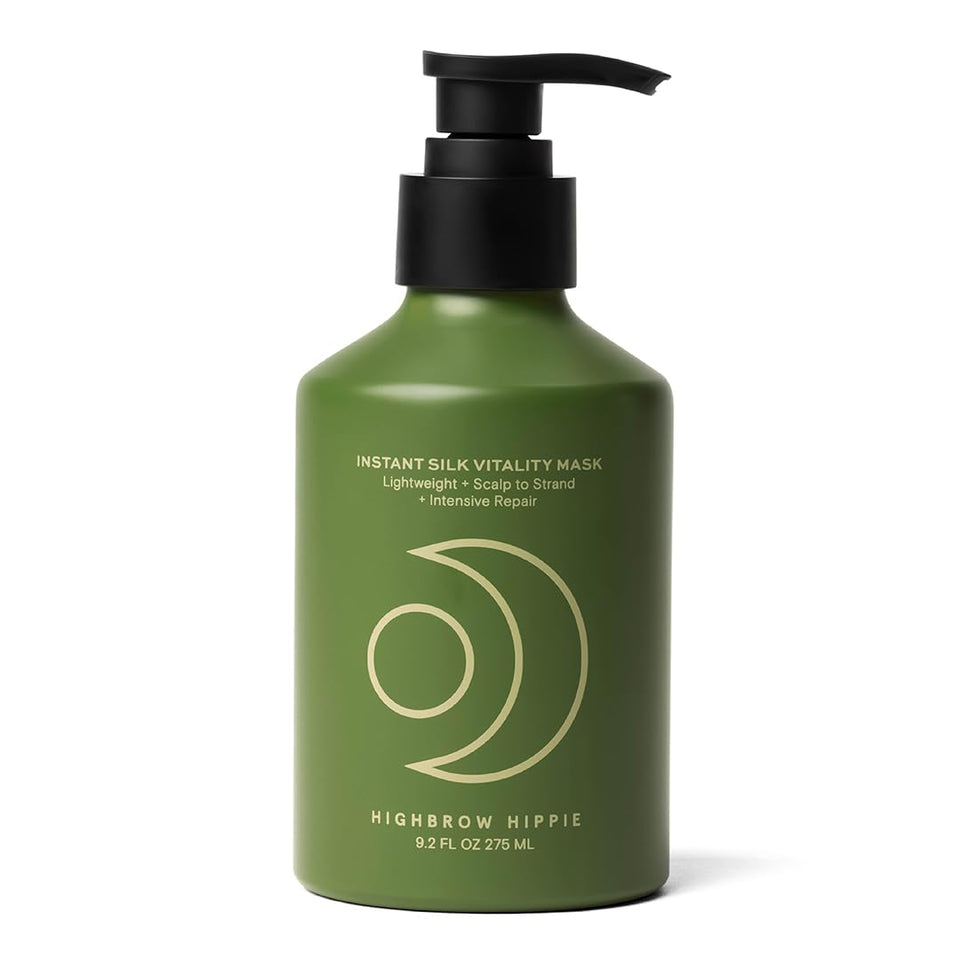 Highbrow Hippie Instant Silk Vitality Mask bottle for instant silky softness.