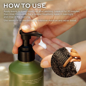 Healthy-looking, smooth hair after using Highbrow Hippie Instant Silk Vitality Mask.