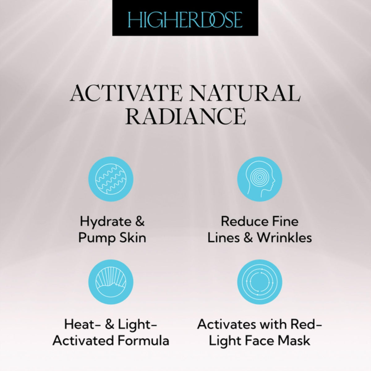 HigherDOSE Glow Serum after workout restores skin hydration
