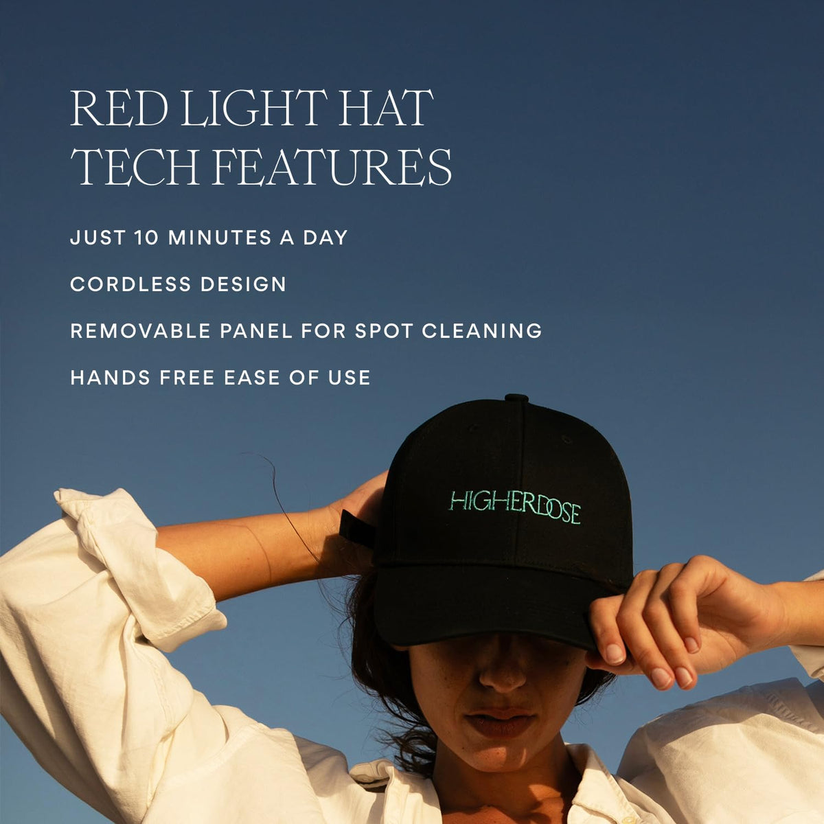 HigherDOSE red light hat wearable therapy fits into your routine.