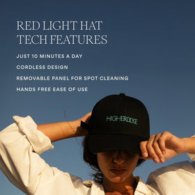 HigherDOSE red light hat wearable therapy fits into your routine.