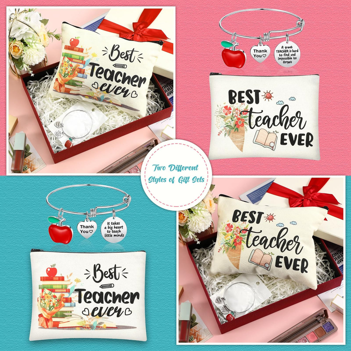 Highergo canvas makeup pouch with bright print and breathable fabric