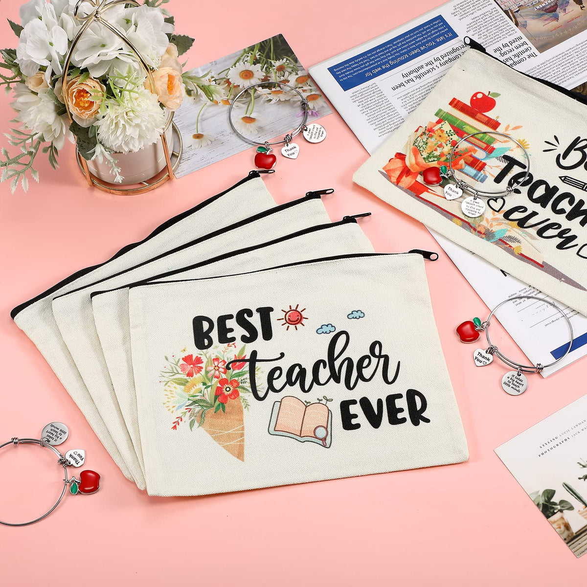 Highergo round-style bracelet with fruit charms for teachers