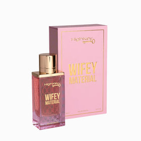 HighKey Wifey Material close-up of amber-vanilla scent emphasizing long-lasting wear