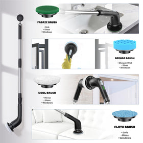 Highyes electric spin scrubber fast charging for long cleaning sessions.