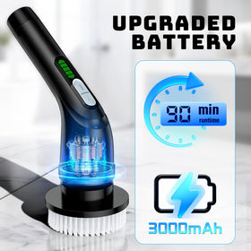 Highyes electric spin scrubber two-speed controls enable versatile cleaning.
