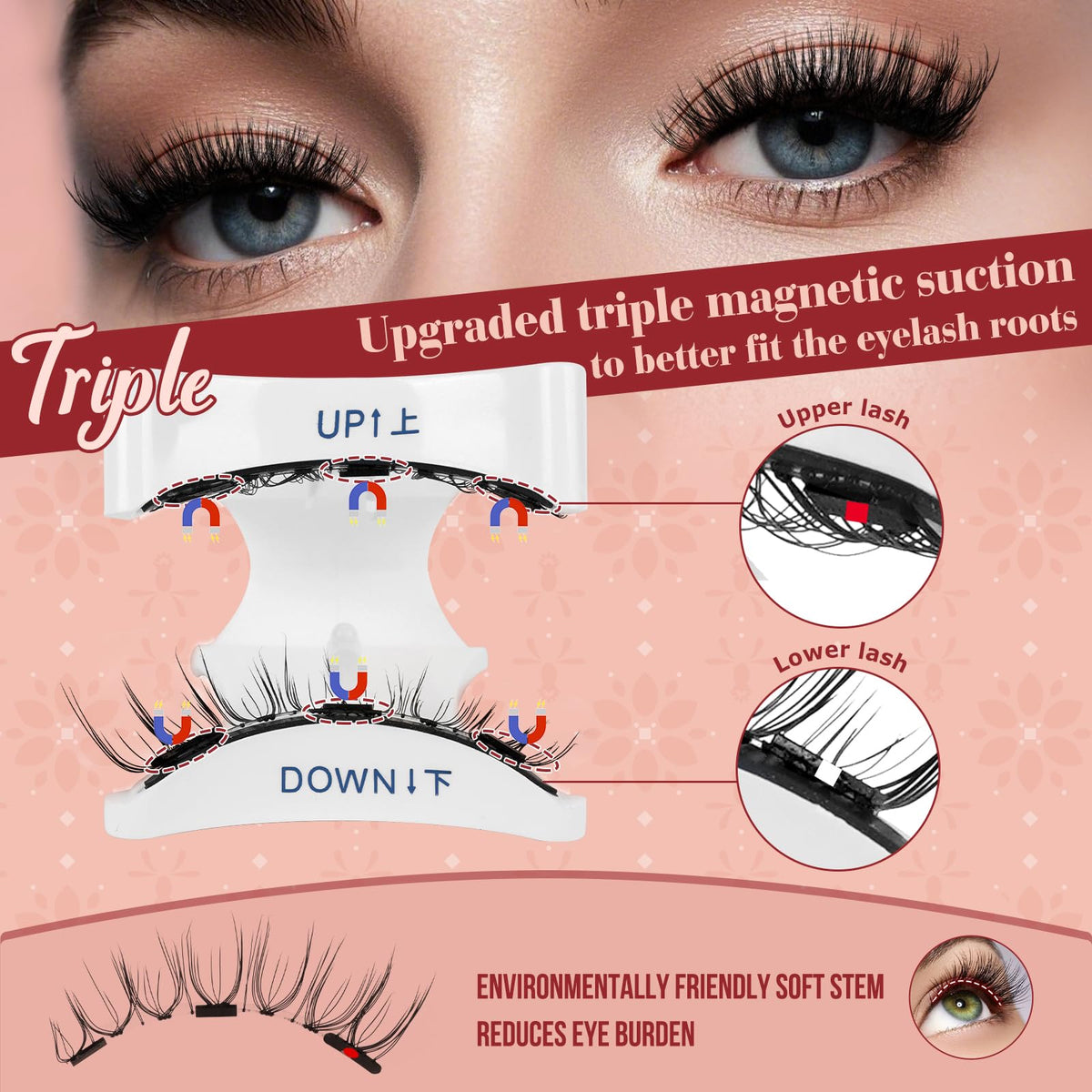 Higu Clace all-day comfort magnetic lashes for relaxed wear.