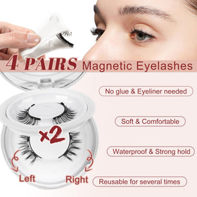 Higu Clace magnetic lashes with mirror box for travel-ready styling.