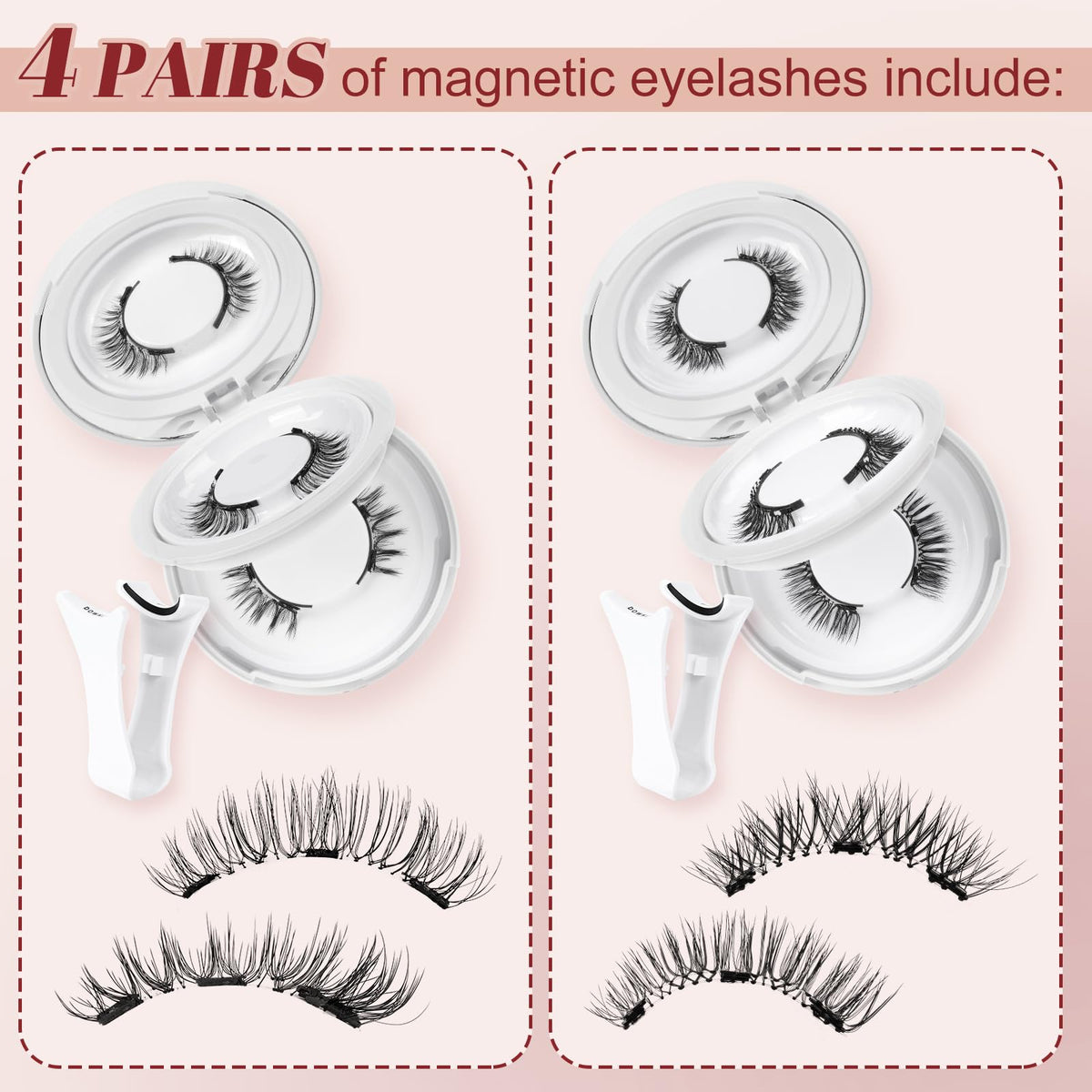 Higu Clace no-glue design lashes ideal for sensitive eyes.