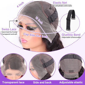 Hihmarm 13x4 full front lace enables versatile parting.