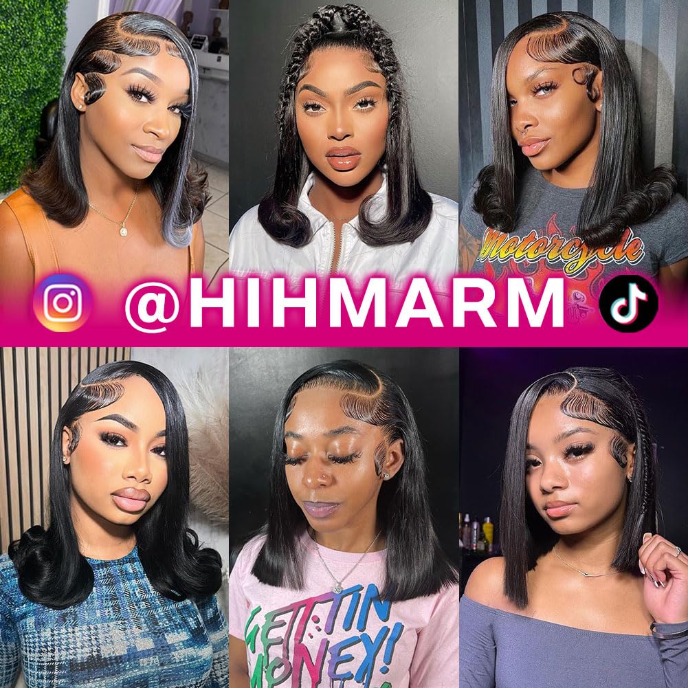 Hihmarm bob wig 14-inch length for daily styling