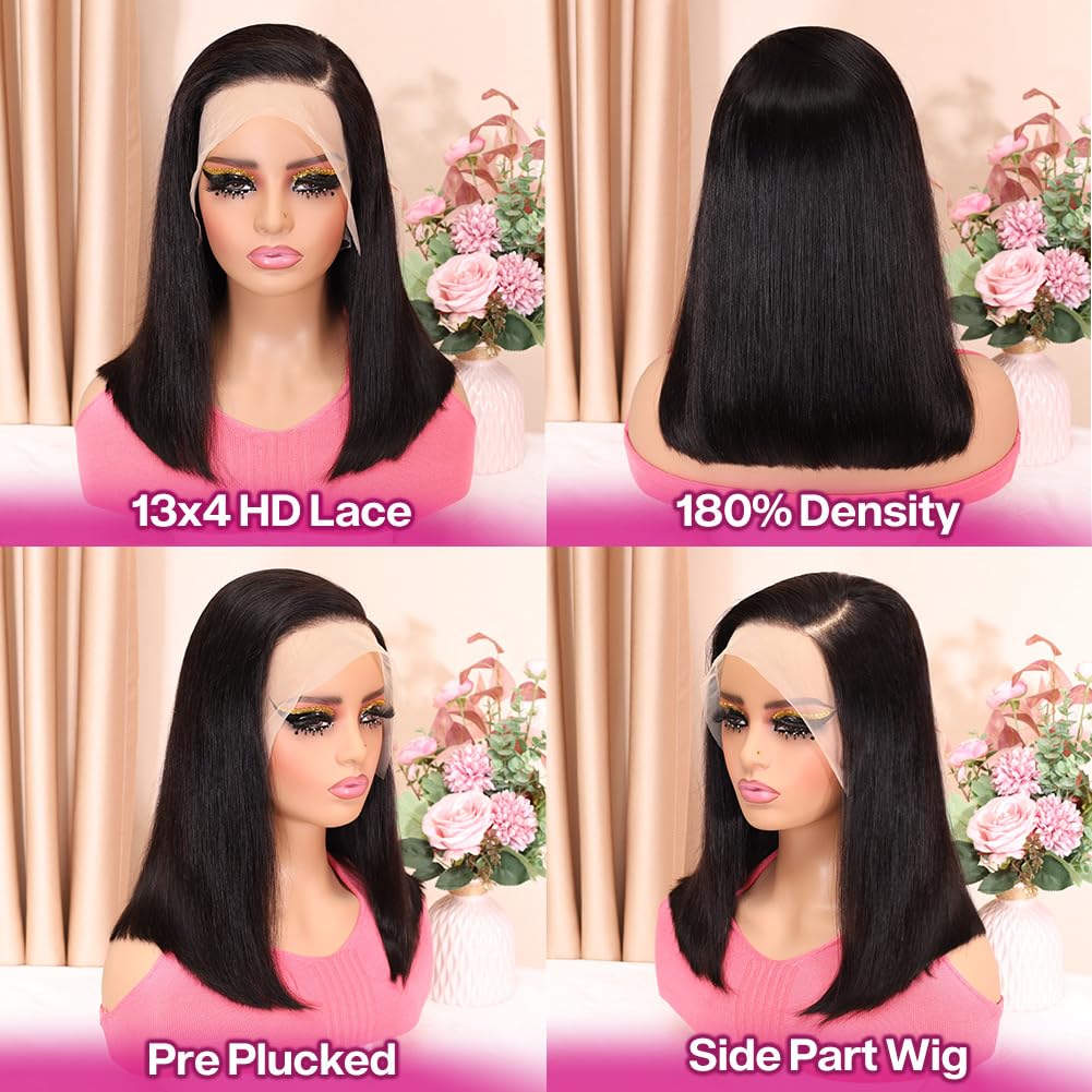 Hihmarm bob wig Swiss HD lace for invisible knots