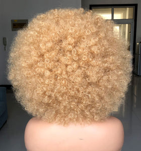 HIHOO short afro wig in daily-use look, easy to wear and style.