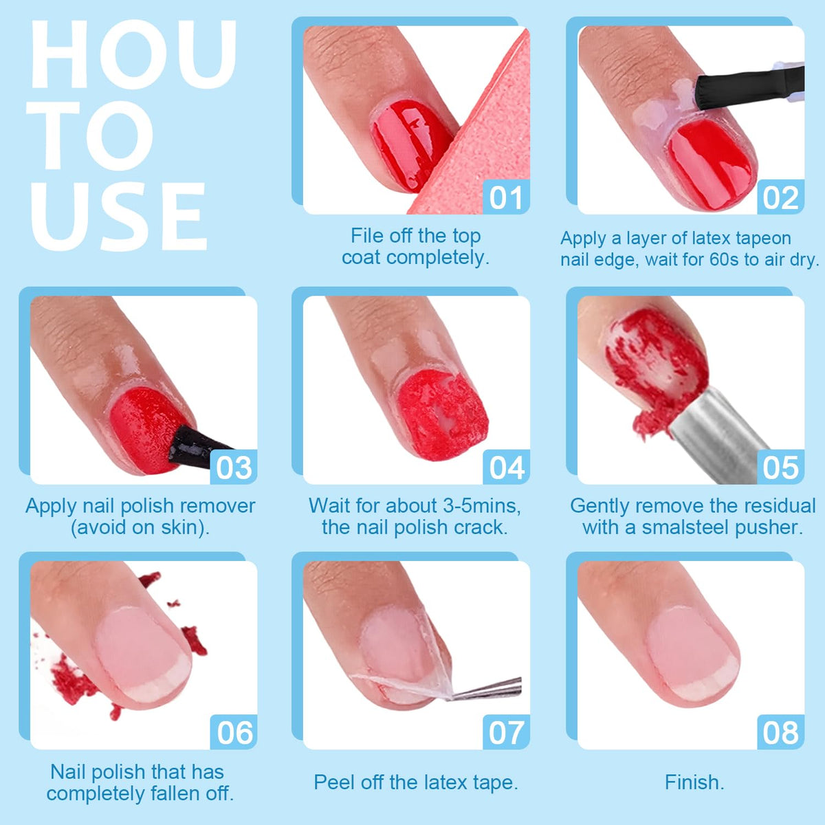 HiLemon complete kit in action for at-home nails.