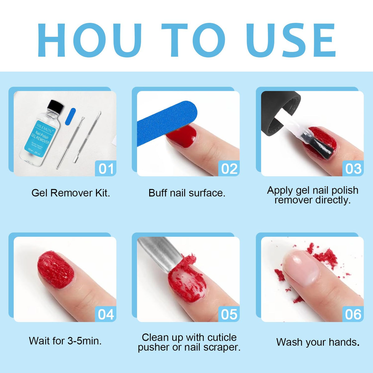 HiLemon remover demo highlighting no soaking required