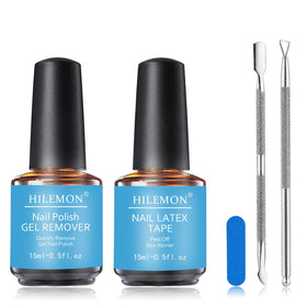 HiLemon quick gel remover bottle for fast gel polish removal.