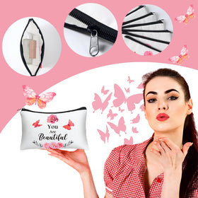 Hillban travel-ready cosmetic bag sized 9 by 6 inches for daily essentials