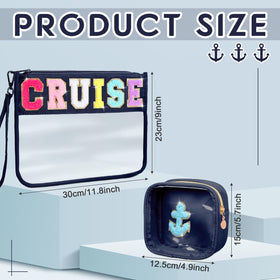 Hillban anchor chenille bag adds stylish travel storage for small essentials.