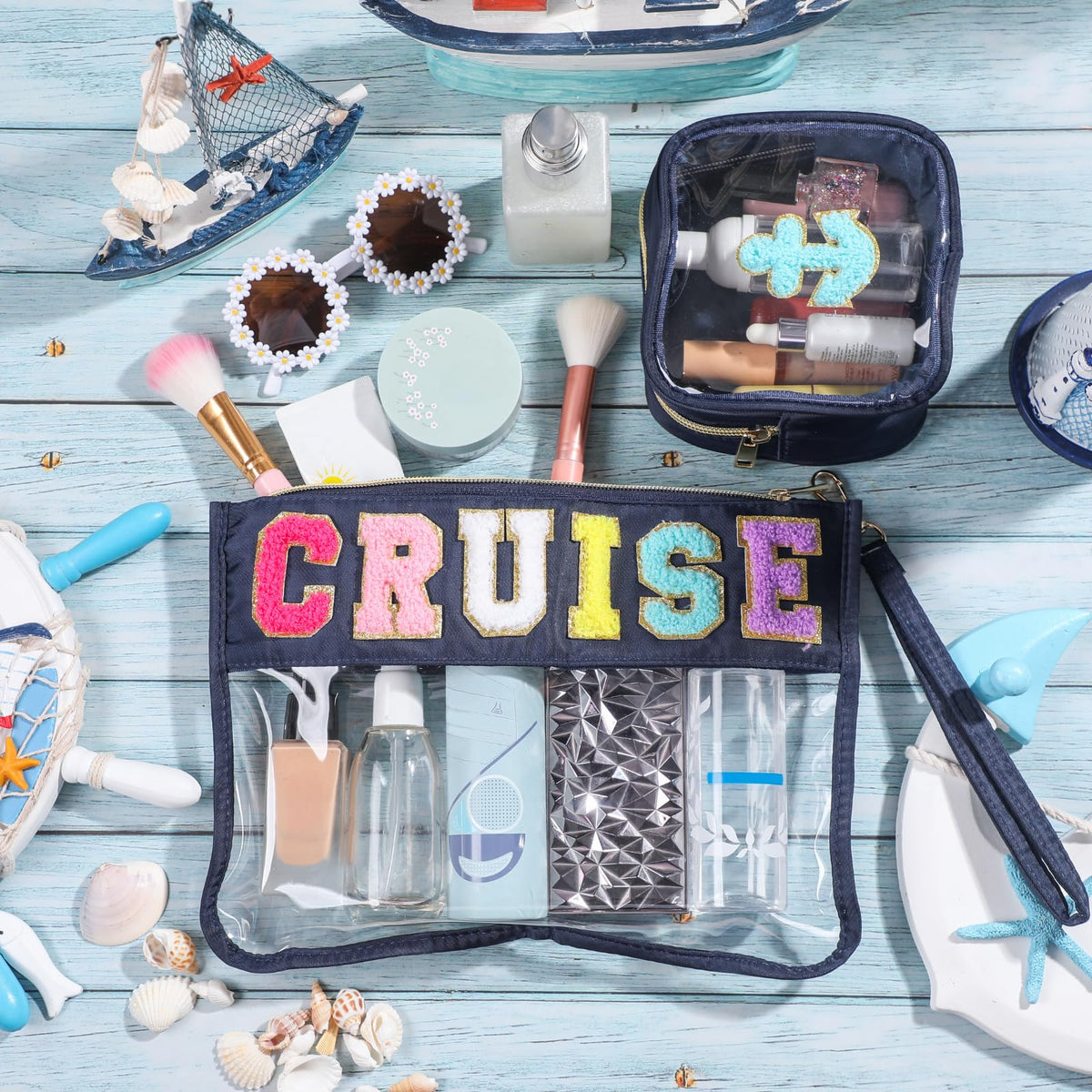 Hillban large makeup organizer fits brushes, sunscreen, and more.