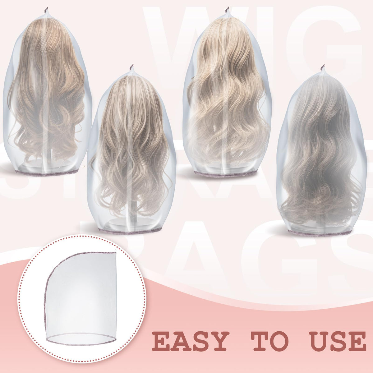 Hillban professional wig storage bag for salon use