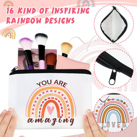 Hillban travel-friendly makeup bag fits cosmetics and small items