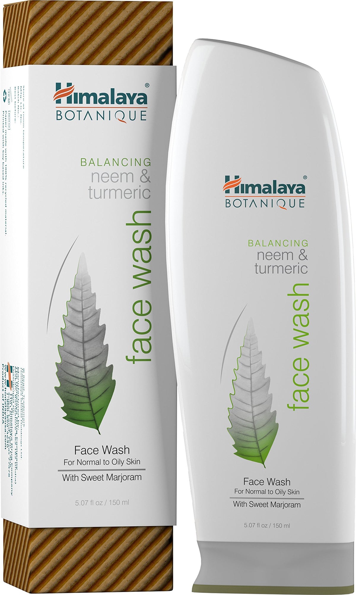 Himalaya Botanique face wash foam texture close-up highlighting gentle lather.