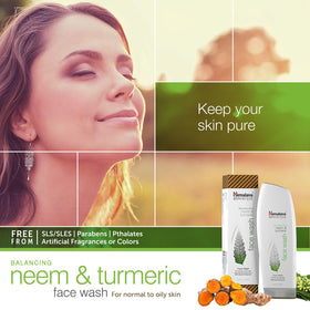 Himalaya Botanique face wash with Vitamin E and coconut oil for moisture.